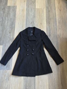 Robert Rodriguez Black Double-Breasted Pea Coat